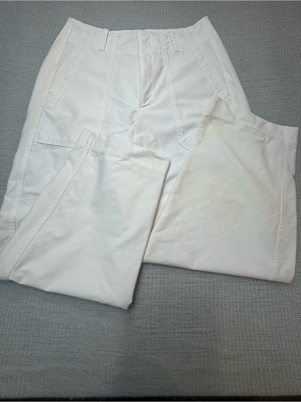 Athleta Womens White Barrell Legged Pants